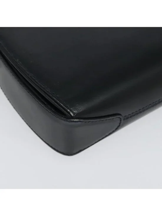 Authentic GUCCI Shoulder Bag Leather Navy Gold - Picture 8 of 16